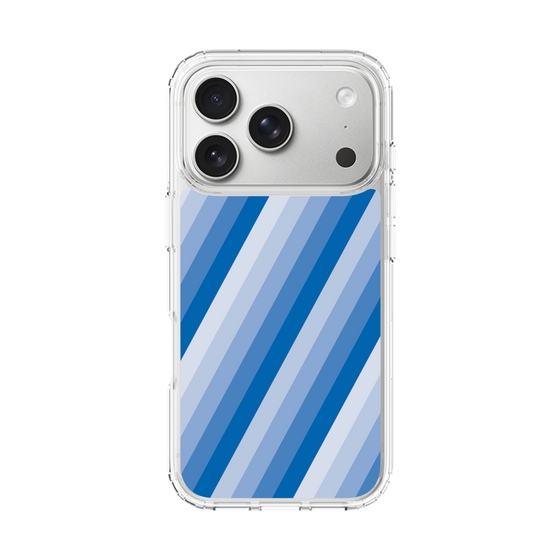 スリムプロテクションケース［ Middle Stripe - Blue ］