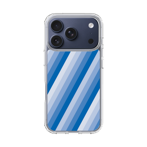 スリムプロテクションケース［ Middle Stripe - Blue ］