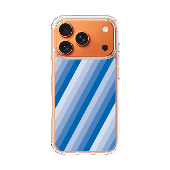 スリムプロテクションケース［ Middle Stripe - Blue ］