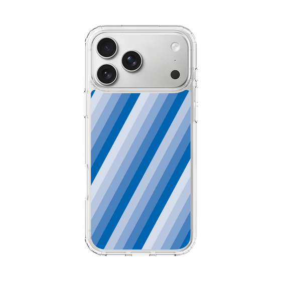 スリムプロテクションケース［ Middle Stripe - Blue ］