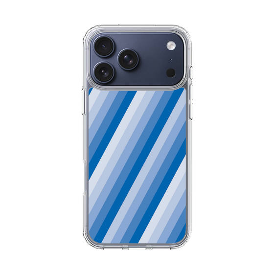 スリムプロテクションケース［ Middle Stripe - Blue ］