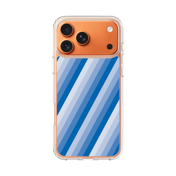 スリムプロテクションケース［ Middle Stripe - Blue ］
