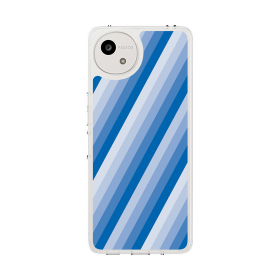 スリムプロテクションケース［ Middle Stripe - Blue ］