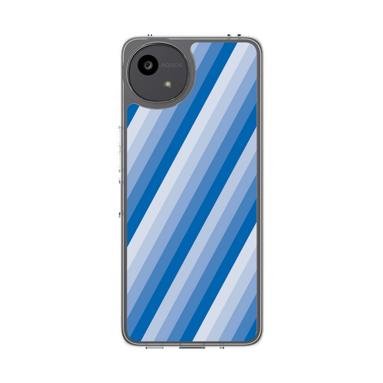 スリムプロテクションケース［ Middle Stripe - Blue ］