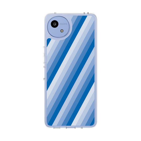 スリムプロテクションケース［ Middle Stripe - Blue ］