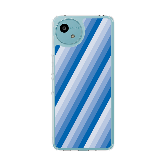 スリムプロテクションケース［ Middle Stripe - Blue ］