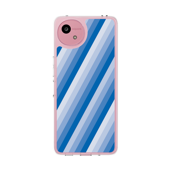 スリムプロテクションケース［ Middle Stripe - Blue ］