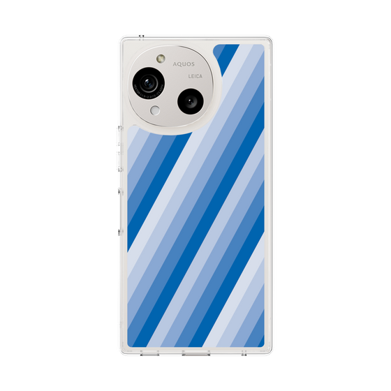 スリムプロテクションケース［ Middle Stripe - Blue ］