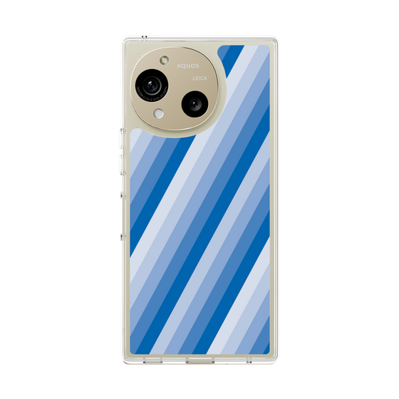 スリムプロテクションケース［ Middle Stripe - Blue ］