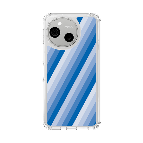 スリムプロテクションケース［ Middle Stripe - Blue ］