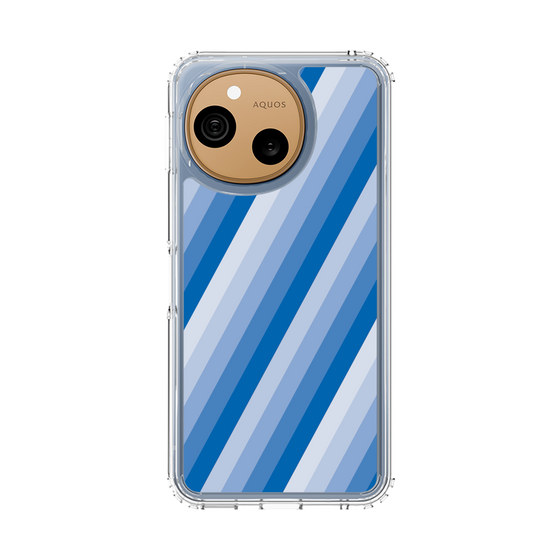 スリムプロテクションケース［ Middle Stripe - Blue ］