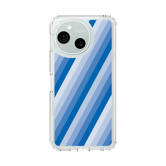 スリムプロテクションケース［ Middle Stripe - Blue ］