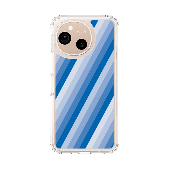 スリムプロテクションケース［ Middle Stripe - Blue ］