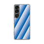 スリムプロテクションケース［ Middle Stripe - Blue ］