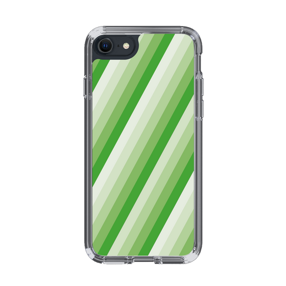 スリムプロテクションケース［ Middle Stripe - Green ］