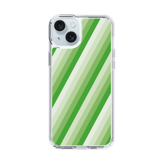 スリムプロテクションケース［ Middle Stripe - Green ］