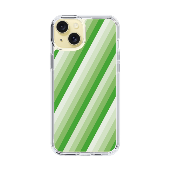 スリムプロテクションケース［ Middle Stripe - Green ］