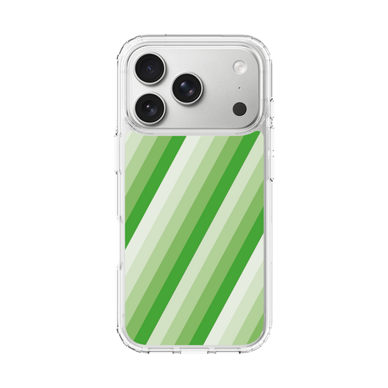 スリムプロテクションケース［ Middle Stripe - Green ］