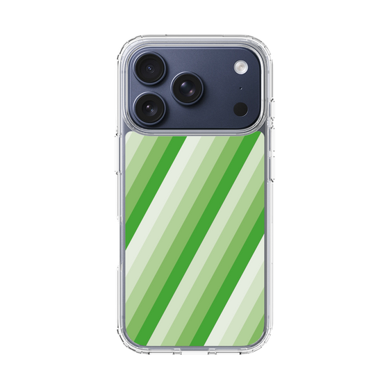 スリムプロテクションケース［ Middle Stripe - Green ］