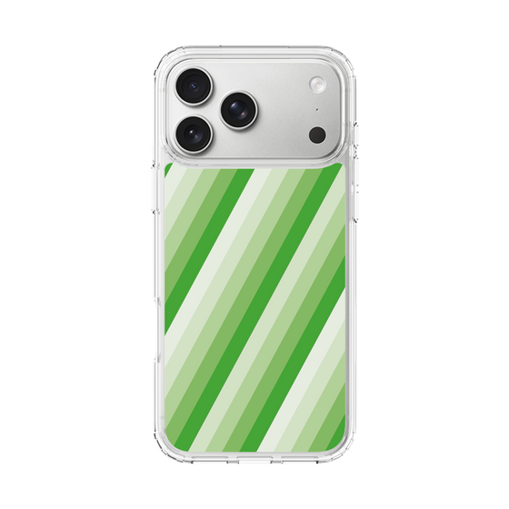 スリムプロテクションケース［ Middle Stripe - Green ］