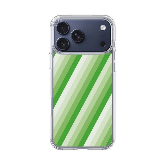 スリムプロテクションケース［ Middle Stripe - Green ］