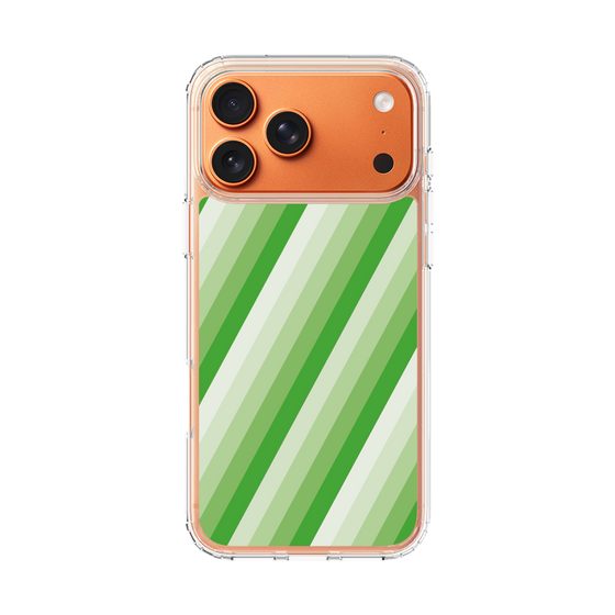 スリムプロテクションケース［ Middle Stripe - Green ］
