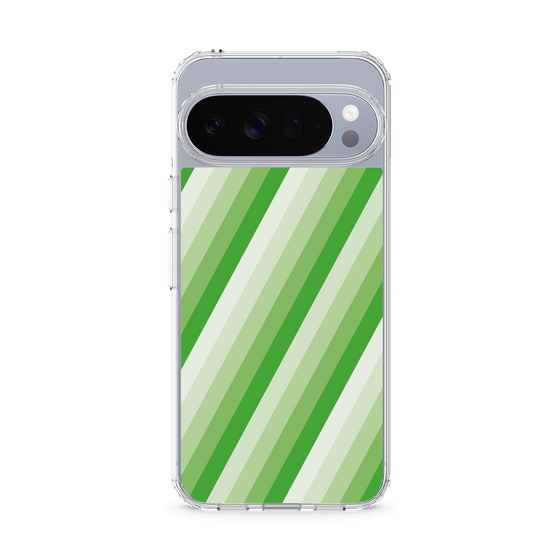 スリムプロテクションケース［ Middle Stripe - Green ］