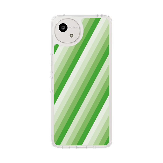 スリムプロテクションケース［ Middle Stripe - Green ］