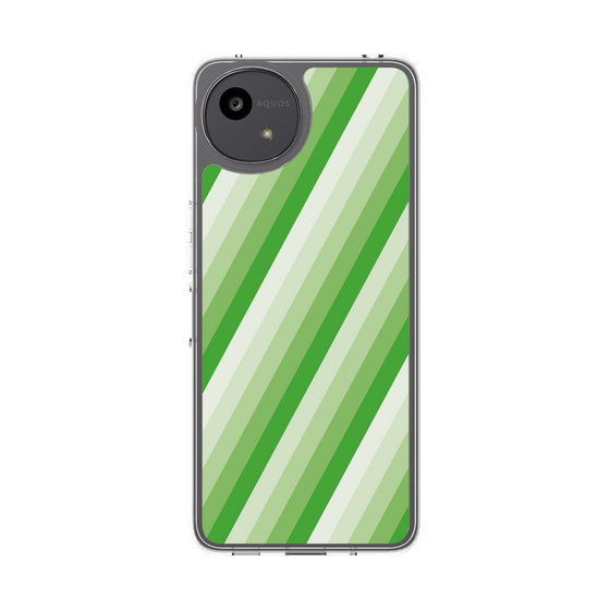 スリムプロテクションケース［ Middle Stripe - Green ］