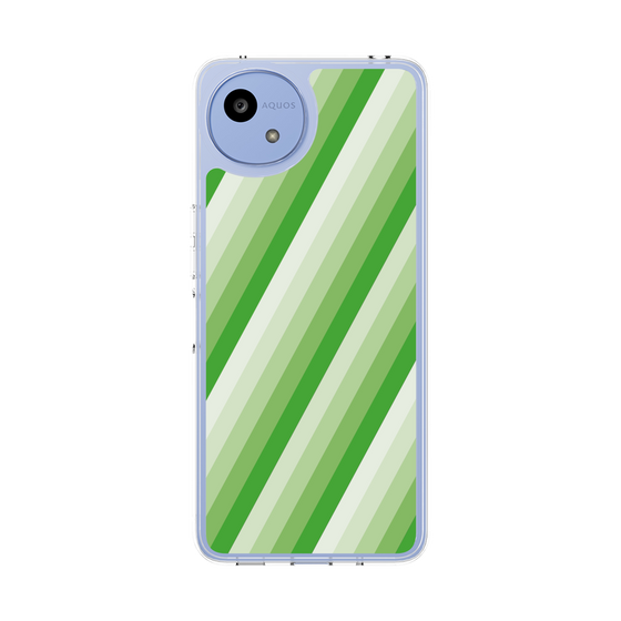 スリムプロテクションケース［ Middle Stripe - Green ］