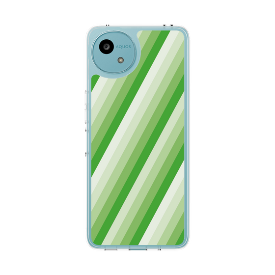 スリムプロテクションケース［ Middle Stripe - Green ］