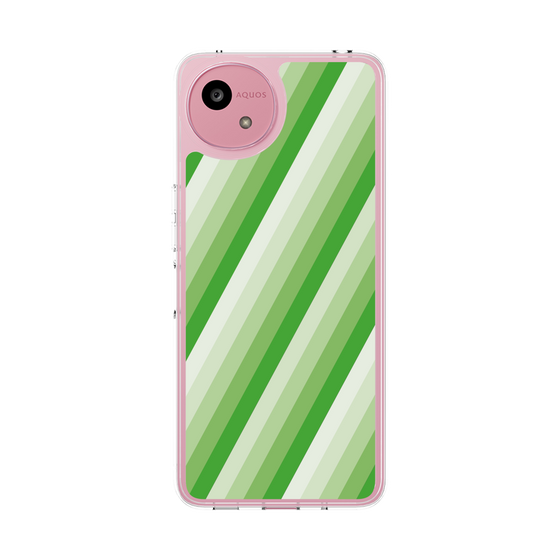 スリムプロテクションケース［ Middle Stripe - Green ］