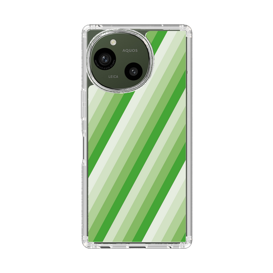 スリムプロテクションケース［ Middle Stripe - Green ］