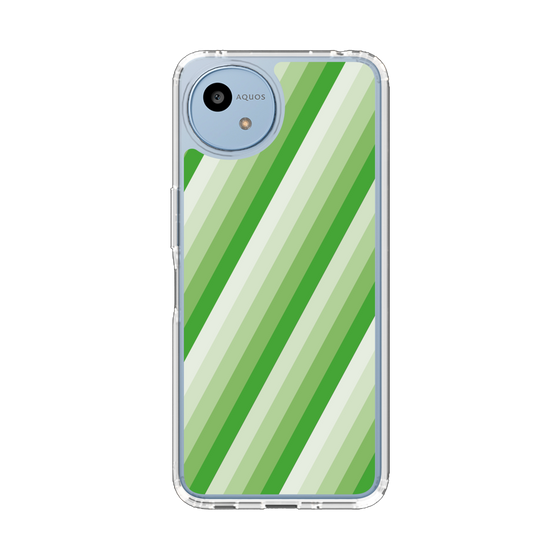 スリムプロテクションケース［ Middle Stripe - Green ］