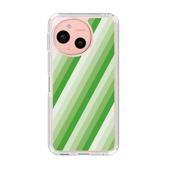スリムプロテクションケース［ Middle Stripe - Green ］