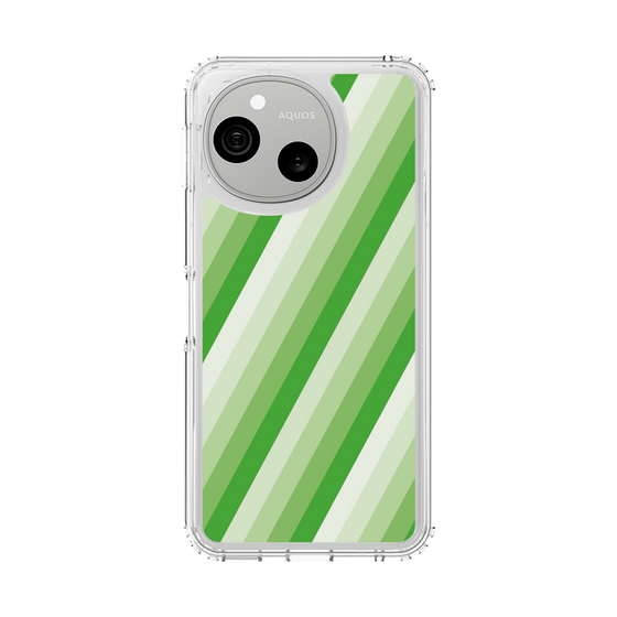スリムプロテクションケース［ Middle Stripe - Green ］