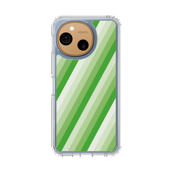 スリムプロテクションケース［ Middle Stripe - Green ］