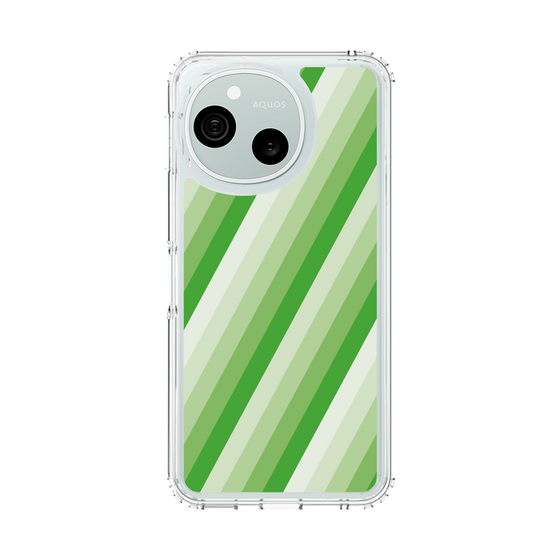 スリムプロテクションケース［ Middle Stripe - Green ］