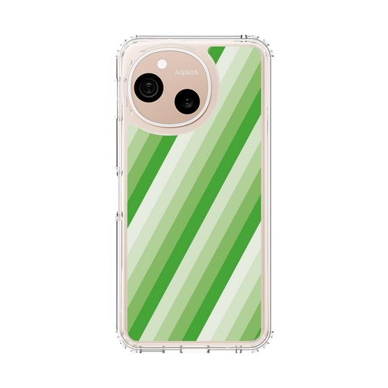 スリムプロテクションケース［ Middle Stripe - Green ］