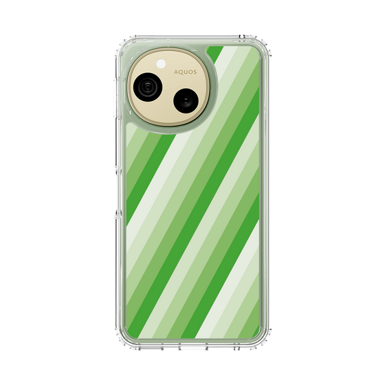 スリムプロテクションケース［ Middle Stripe - Green ］