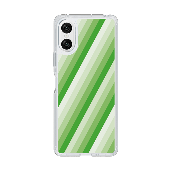 スリムプロテクションケース［ Middle Stripe - Green ］