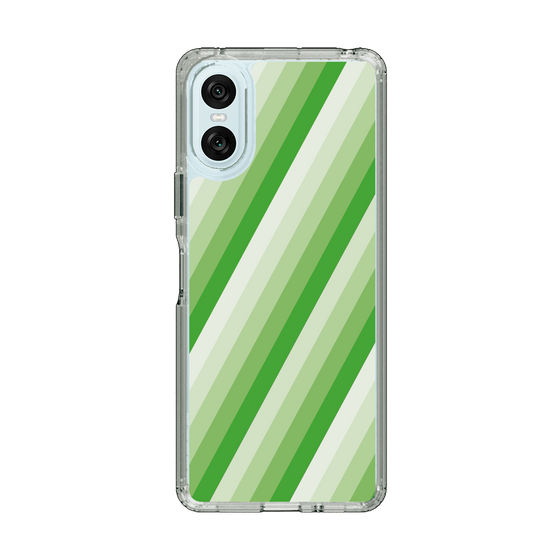 スリムプロテクションケース［ Middle Stripe - Green ］