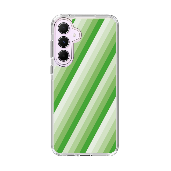 スリムプロテクションケース［ Middle Stripe - Green ］