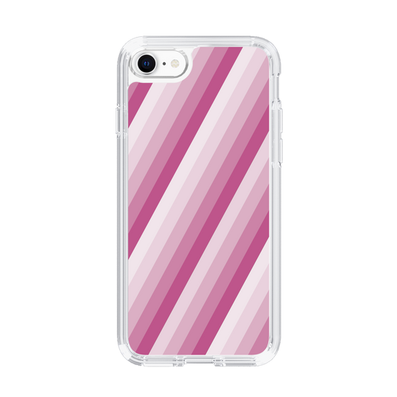 スリムプロテクションケース［ Middle Stripe - Pink ］