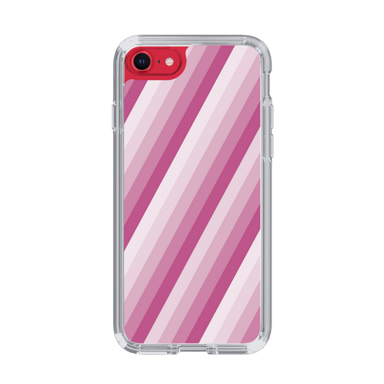 スリムプロテクションケース［ Middle Stripe - Pink ］