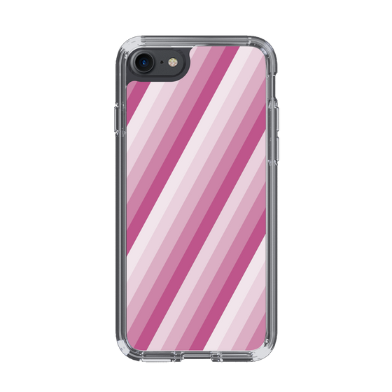 スリムプロテクションケース［ Middle Stripe - Pink ］