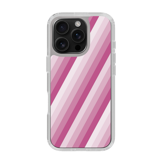 スリムプロテクションケース［ Middle Stripe - Pink ］