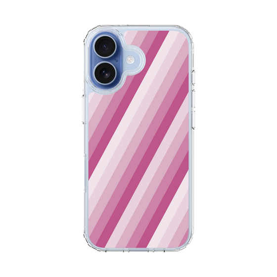 スリムプロテクションケース［ Middle Stripe - Pink ］