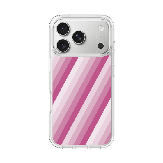 スリムプロテクションケース［ Middle Stripe - Pink ］