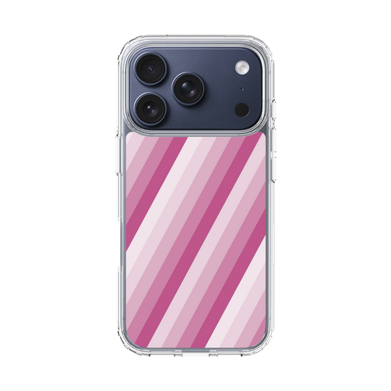 スリムプロテクションケース［ Middle Stripe - Pink ］